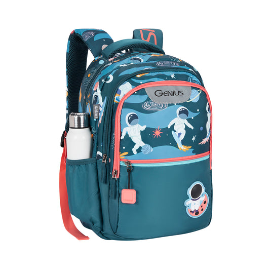 Genius By Safari Astroplay 27L Backpack for Boys & Girls - TURQUOSE