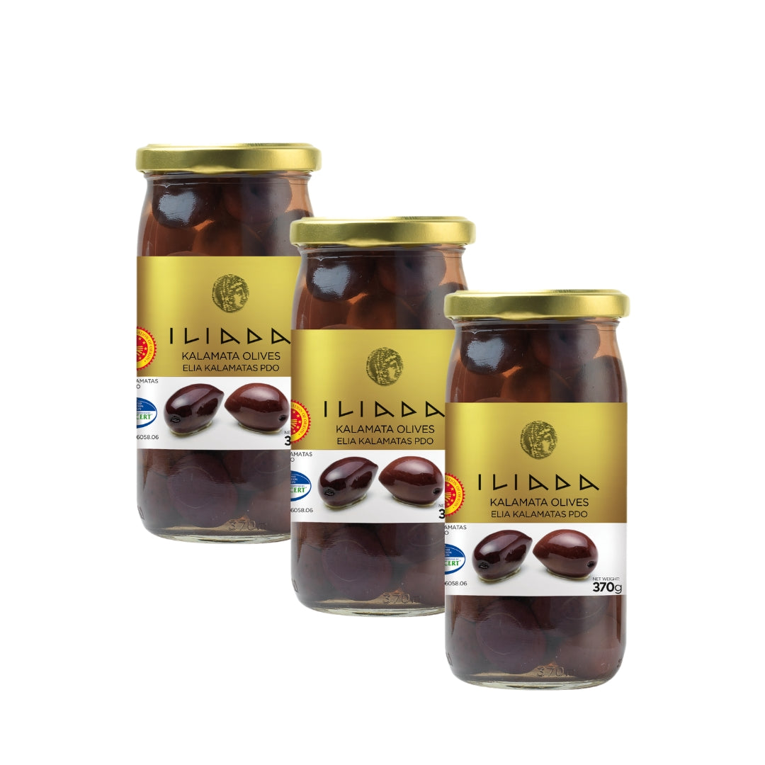 Iliada Kalamata Black Olives 370 G x 3 Pcs