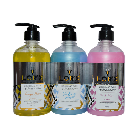 Lorx Liquid Hand Wash 500 ML x 3 Pcs (Assorted)