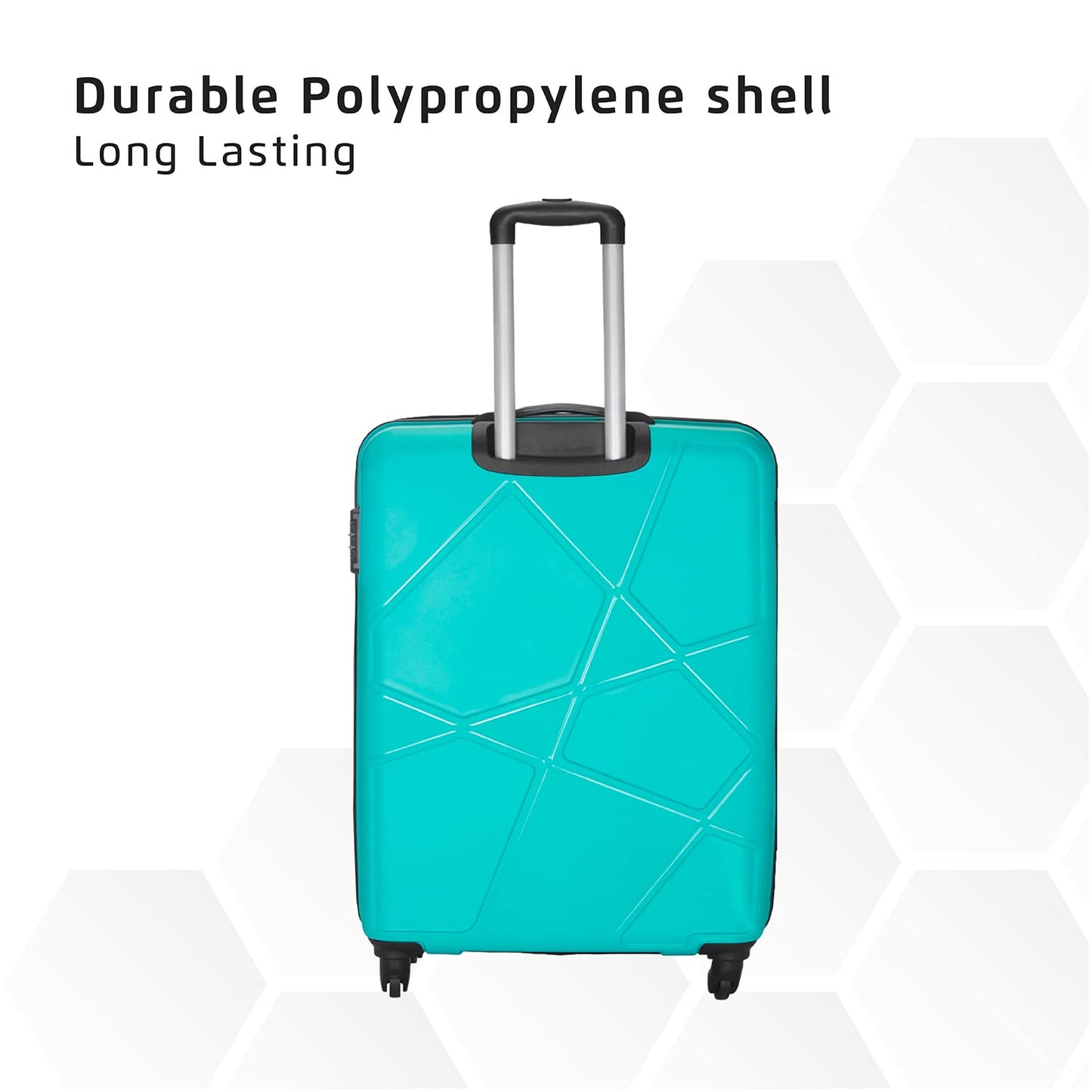 Safari Pentagon Cyan Trolley Bags with 360° Wheels