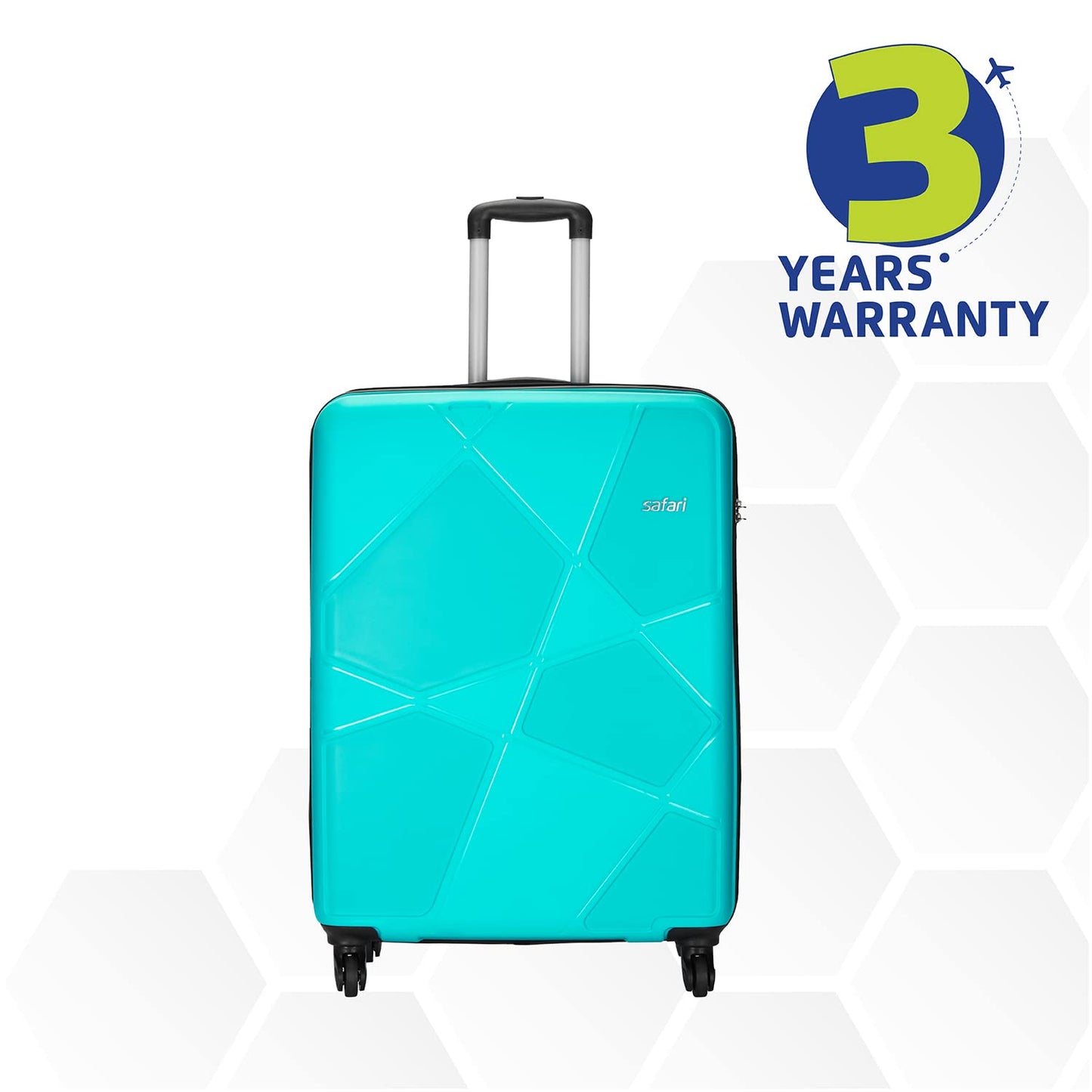 Safari Pentagon Set of 3 Cyan Trolley Bags with 360° Wheels
