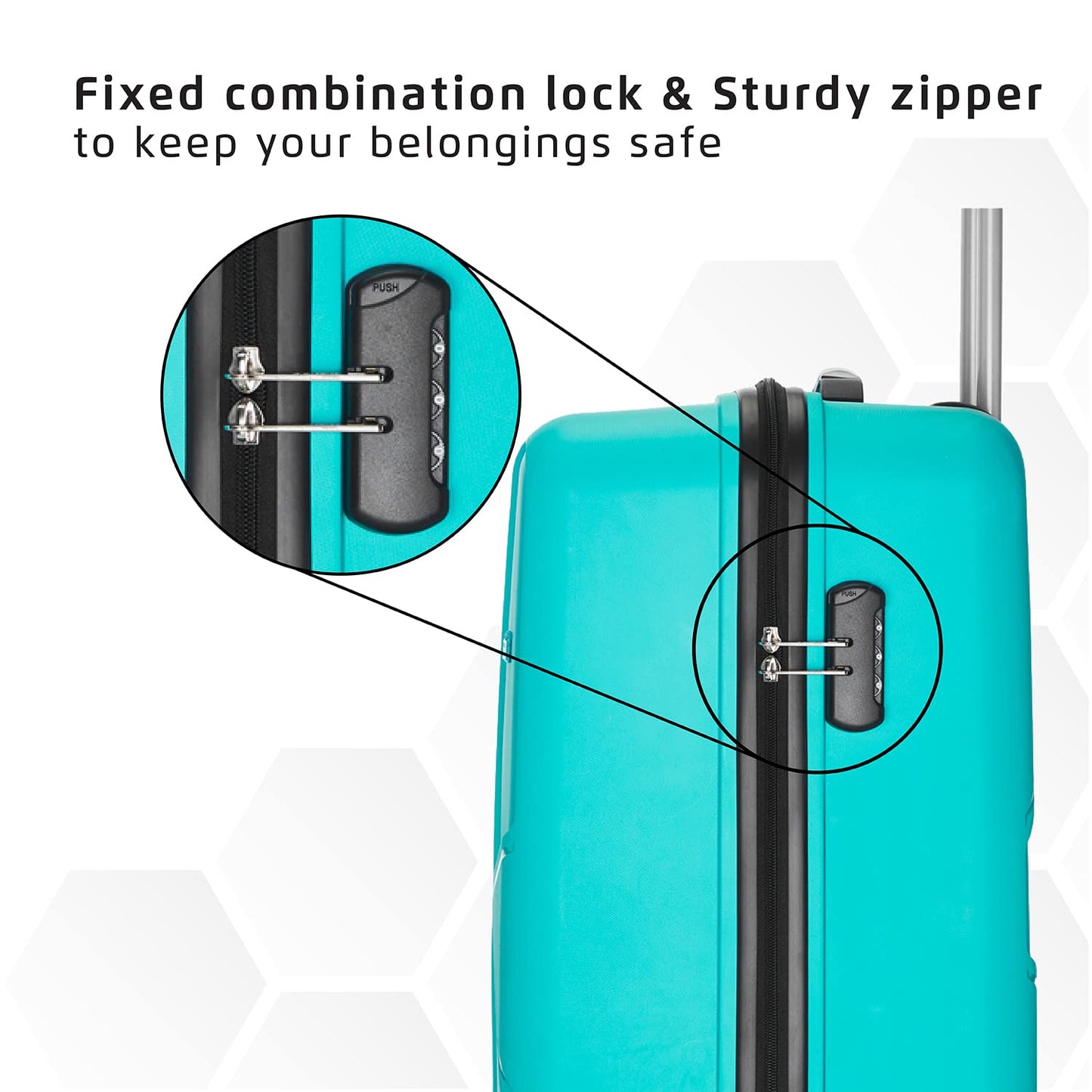 Safari Pentagon Cyan Trolley Bags with 360° Wheels