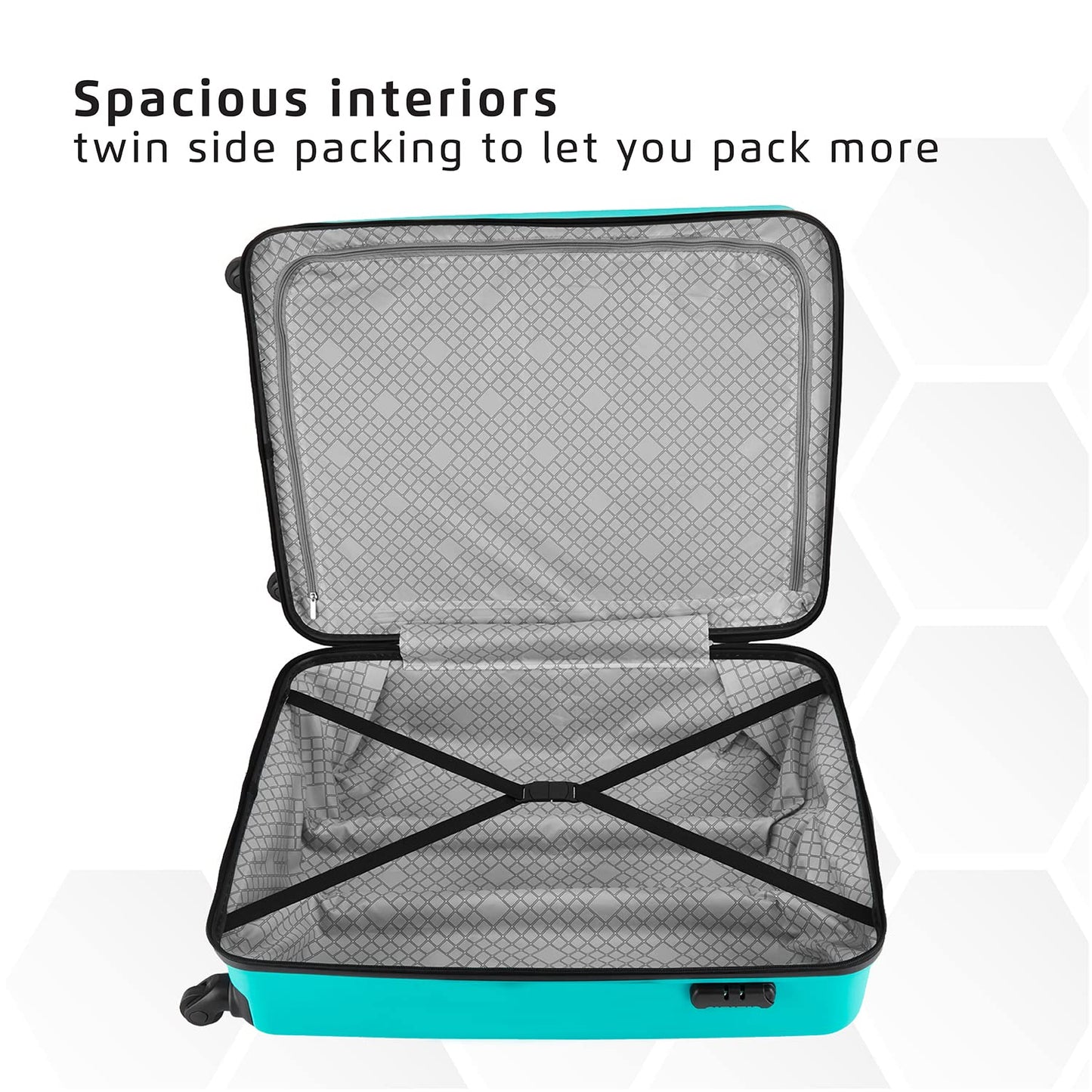 Safari Pentagon Cyan Trolley Bags with 360° Wheels