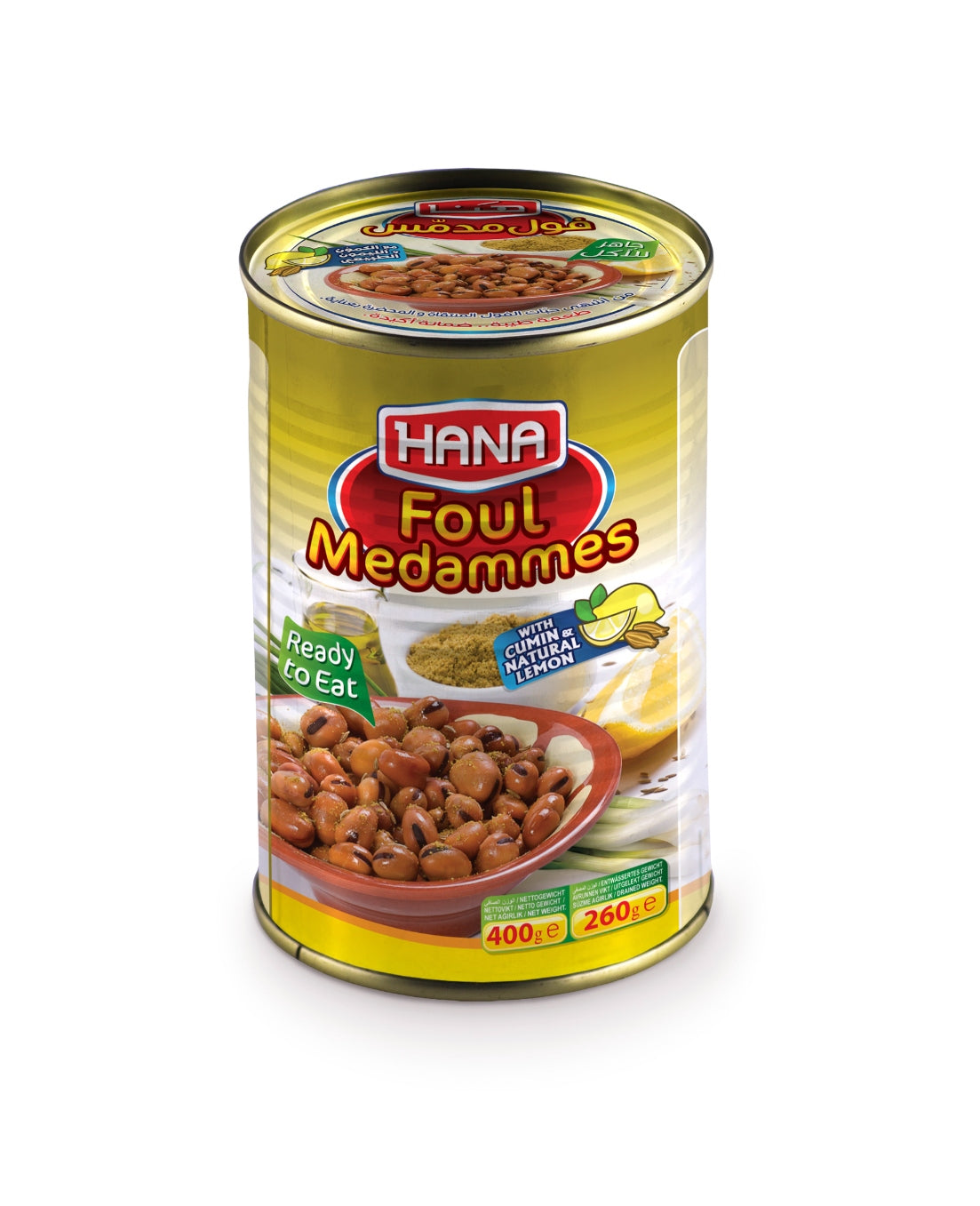 Hana Foul Medammes With Cumin & Natural Lemon 400g