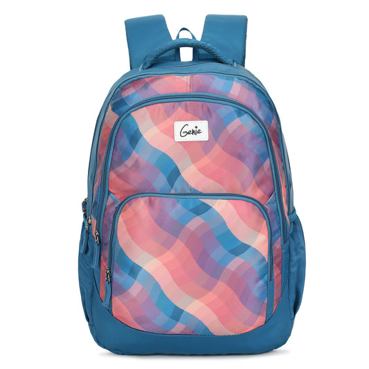 Genie By Safari Plaids School Backpack - Blue