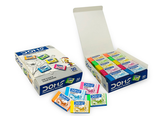 Doms Coloured Fragrance Erasers  - 20 Pcs