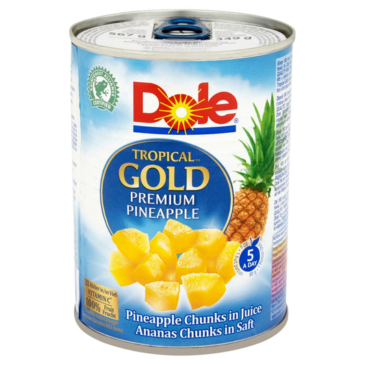 Dole Tropical Gold Pineapple Chunks In Juice 567 g