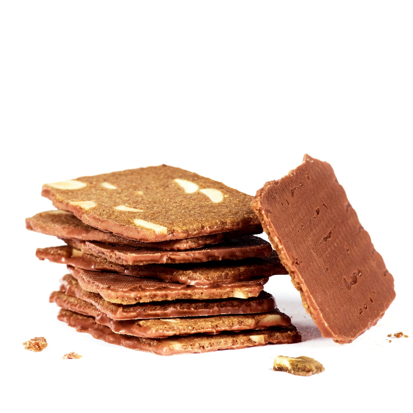 رقائق اللوز من جولز ديستروبر مع شوكولاتة الحليب البلجيكية 125 غرام × قطعتين