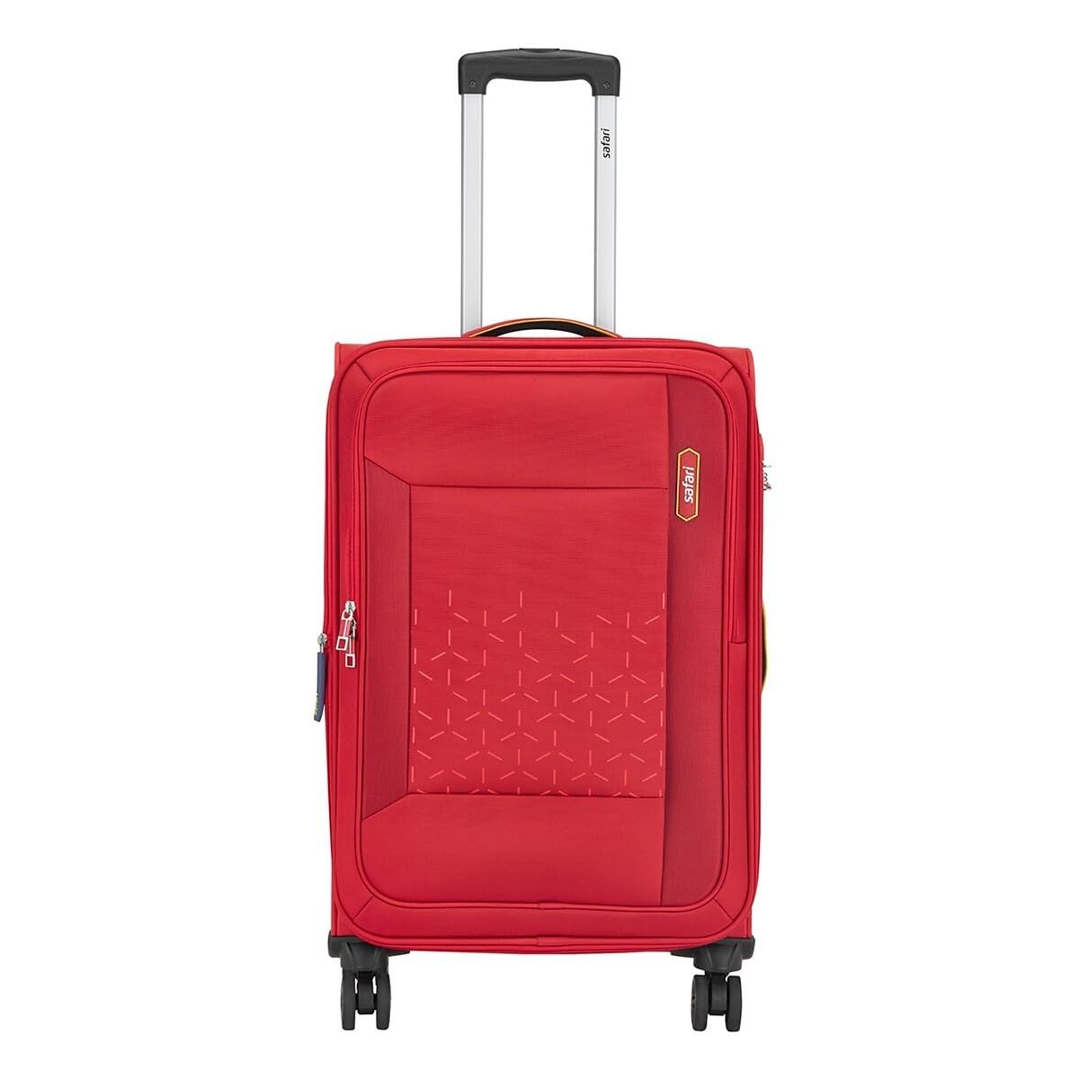 Safari Crystal Red Trolley Bag with Dual Wheels
