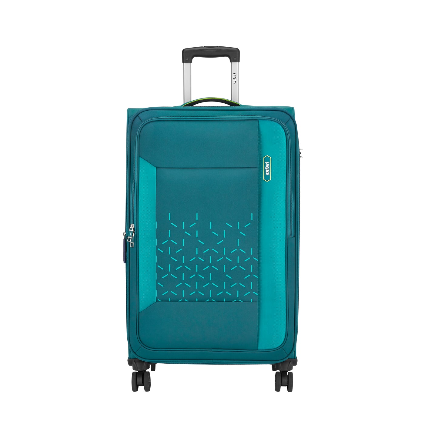 Safari Crystal Teal Trolley Bag with Dual Wheels