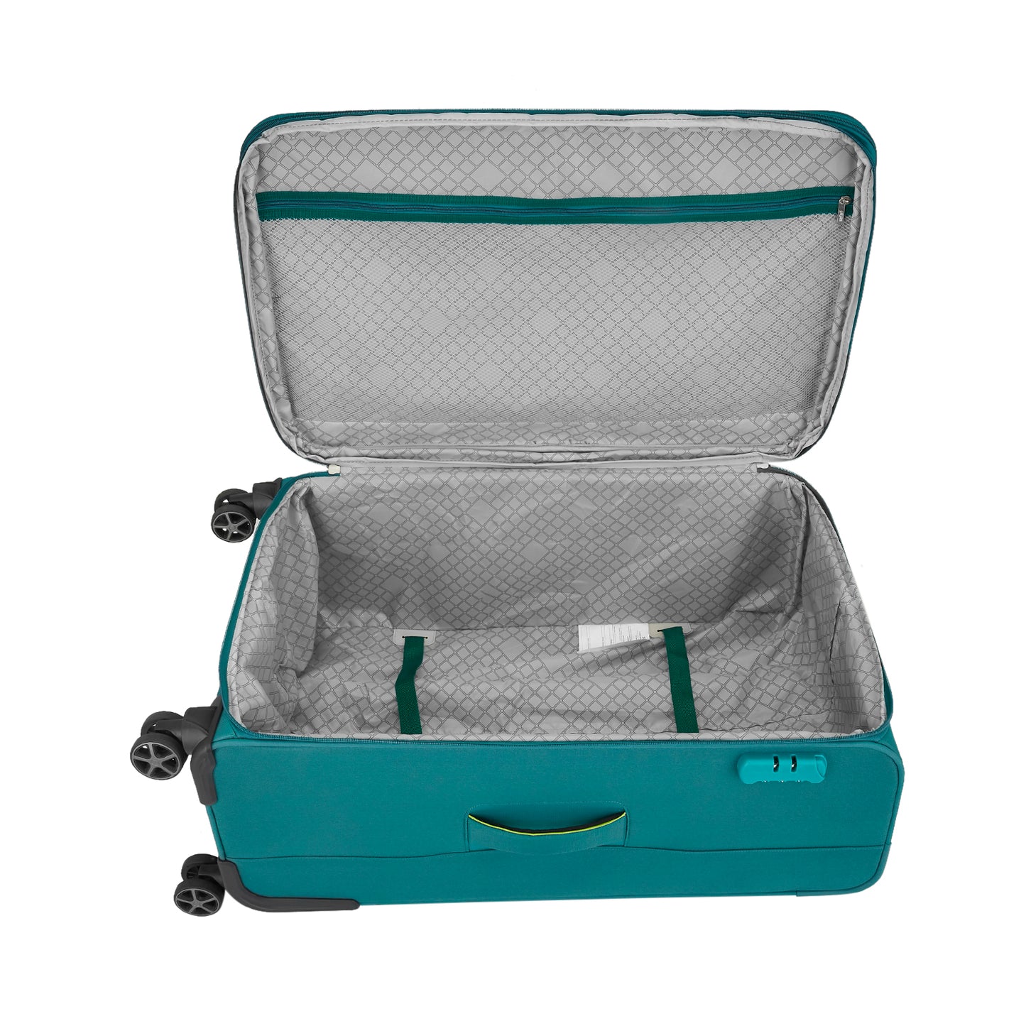 Safari Crystal Teal Trolley Bag with Dual Wheels