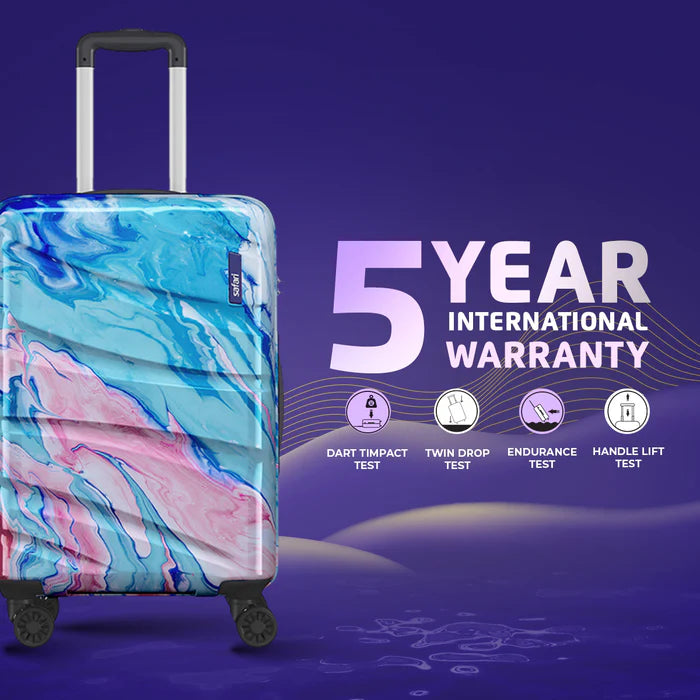 Safari Hue Printed Trolley Bag with Dual Wheels