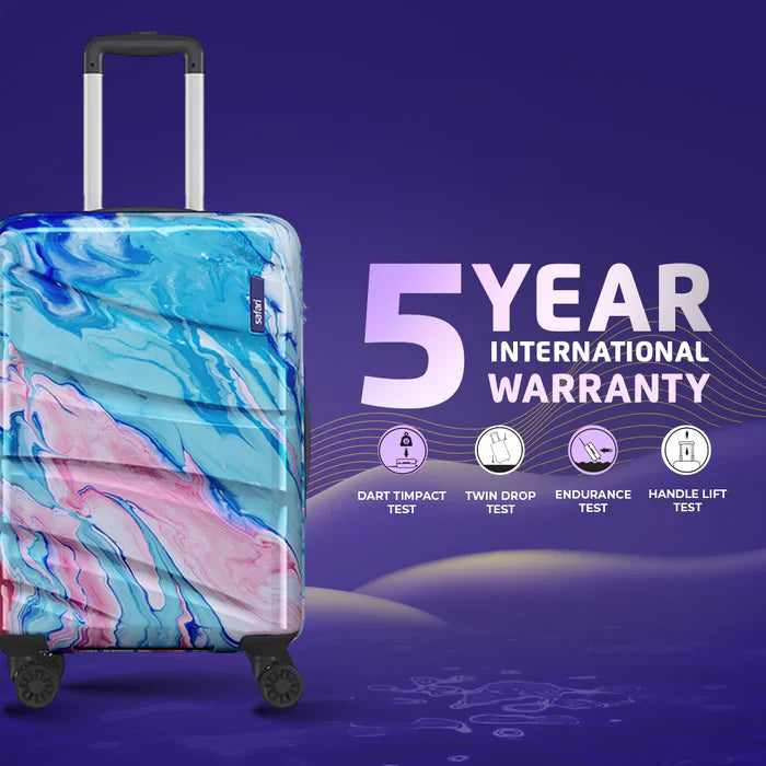 Safari Hue Set of 3 Printed Trolley Bags with Dual Wheels