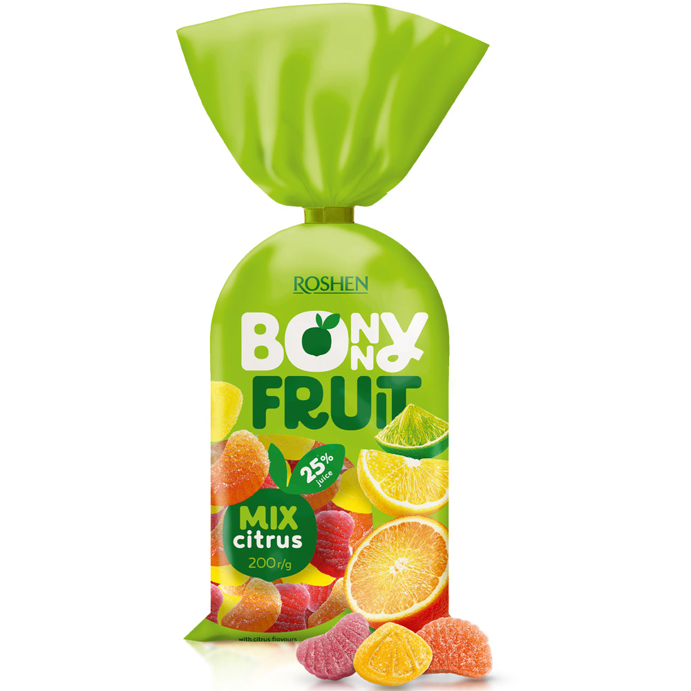 Roshen Jelly Candies Bonny Fruit Citrus Mix 200G