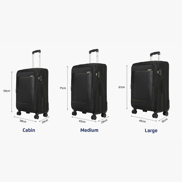 Safari Penta Blue Trolley Bag with Dual Wheels
