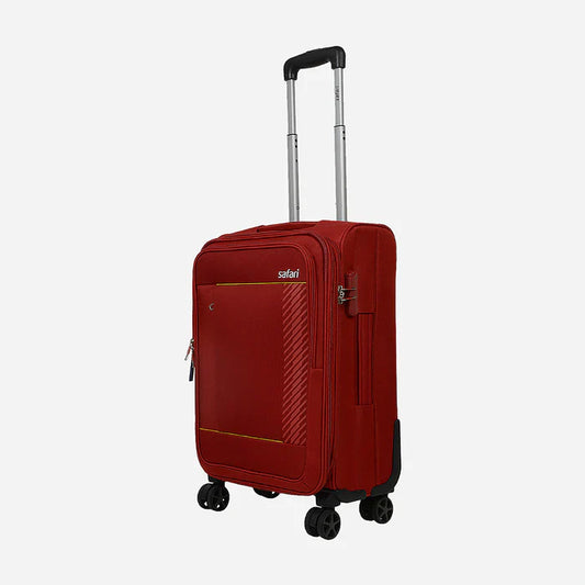 Safari Penta Red Trolley Bag with Dual Wheels
