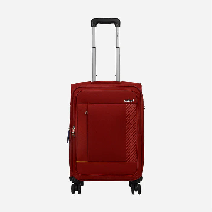 Safari Penta Red Trolley Bag with Dual Wheels