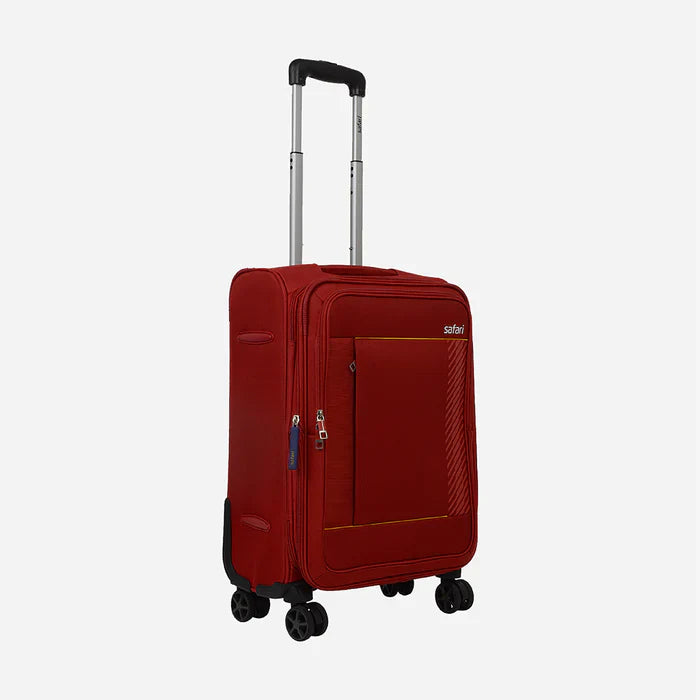 Safari Penta Red Trolley Bag with Dual Wheels