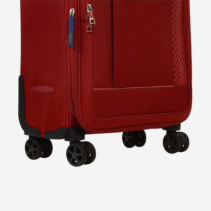 Safari Penta Red Trolley Bag with Dual Wheels