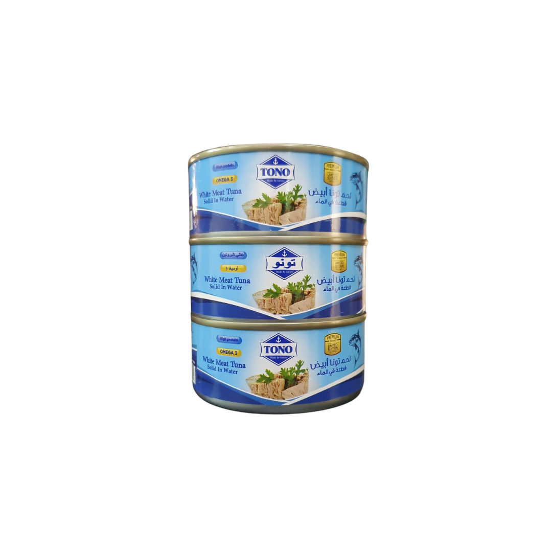 Tono White Meat Tuna Solid In Water 3 X 160 GM
