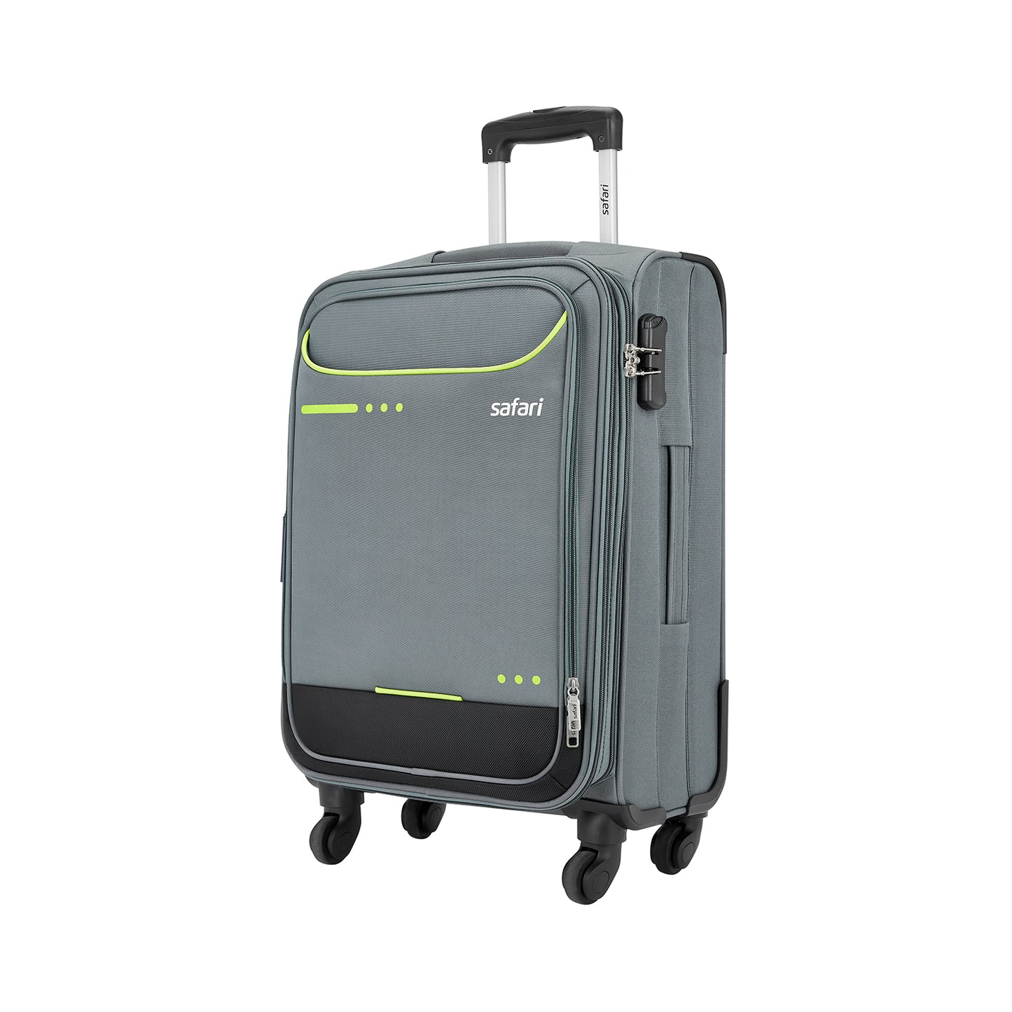 Safari Ultima Grey Trolley Bags with 360° Wheels