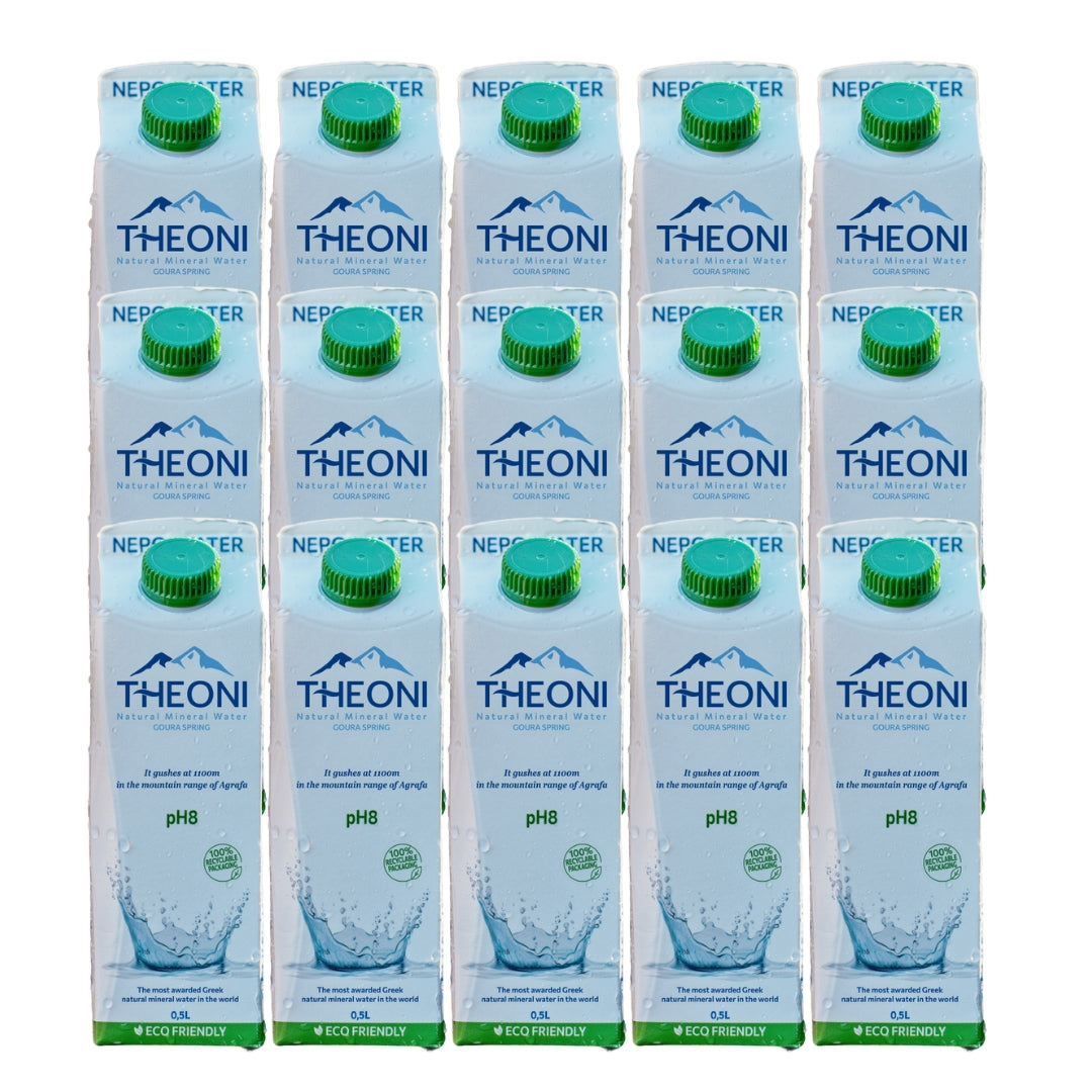 Theoni Natural Mineral Water Tetra Pack - 500 ML x 15 Pcs