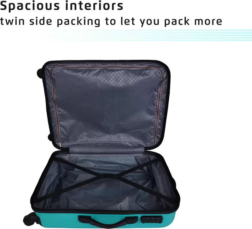 Safari Eclipse Cyan Set of 3 Trolley Bags with 360° Wheels