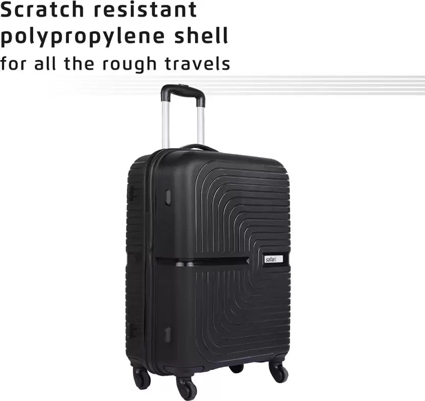 Safari Eclipse Black Set of 3 Trolley Bags with 360° Wheels