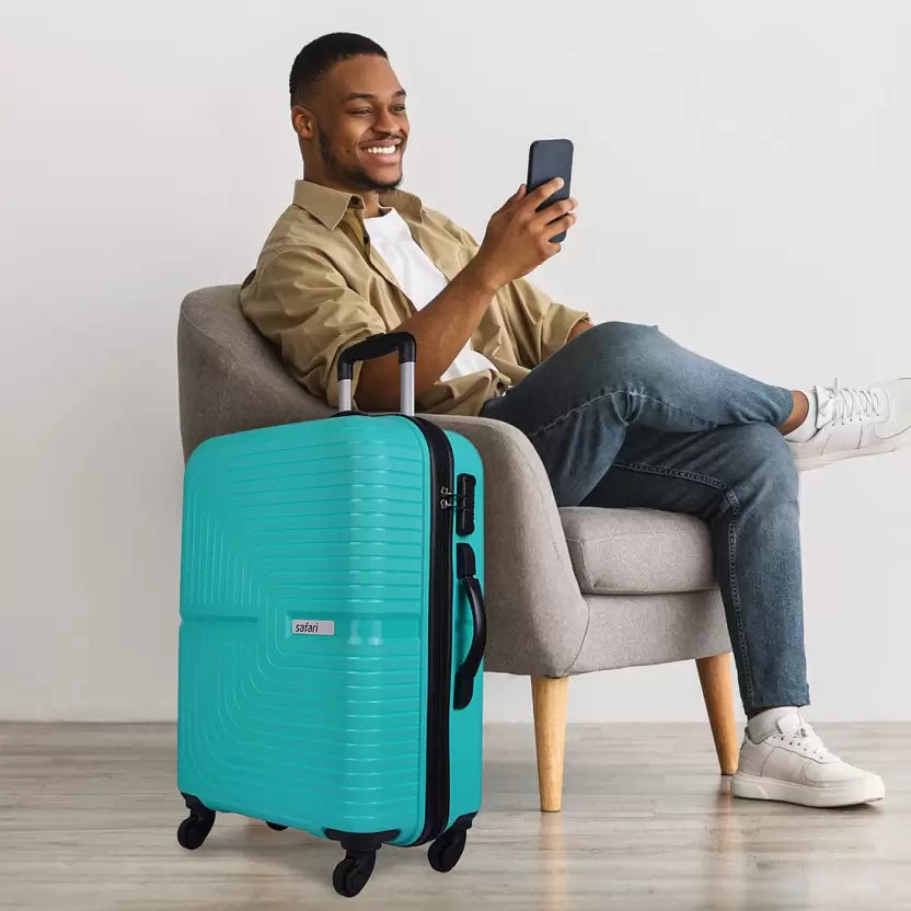Safari Eclipse Cyan Set of 3 Trolley Bags with 360° Wheels