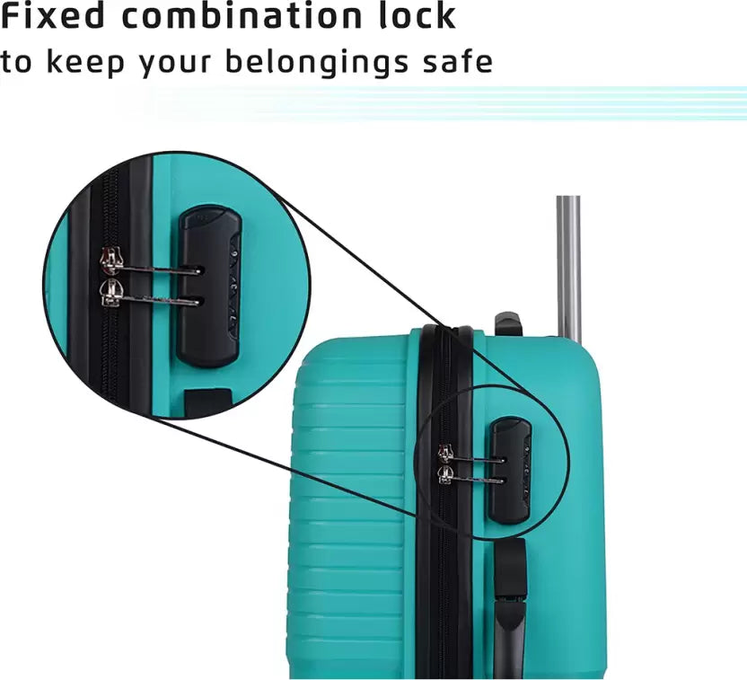 Safari Eclipse Cyan Set of 3 Trolley Bags with 360° Wheels