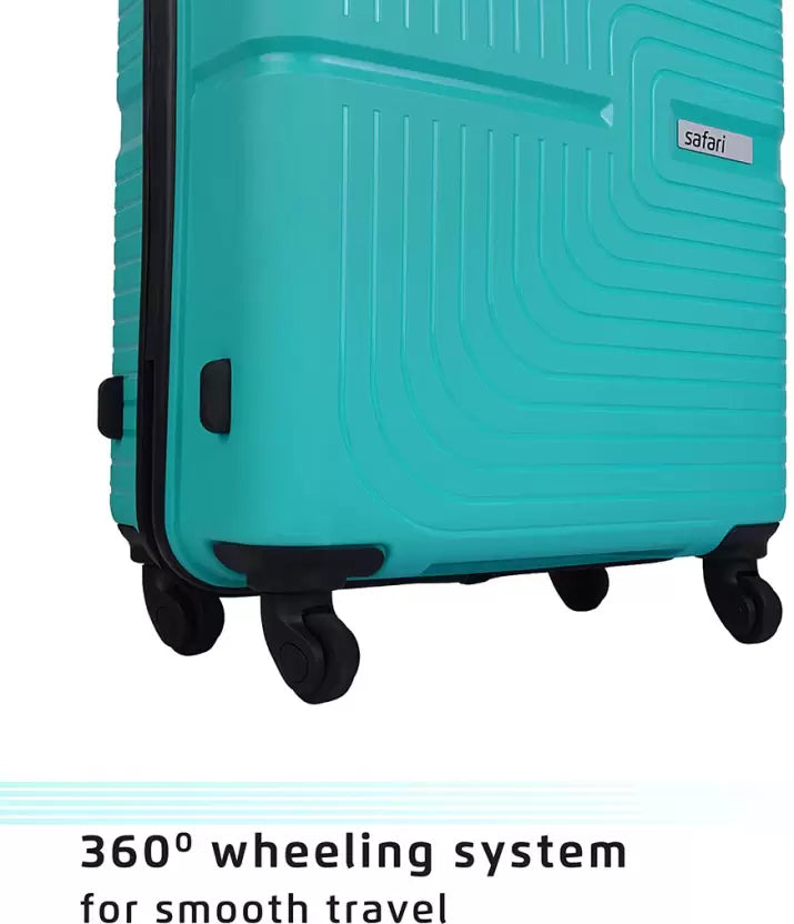 Safari Eclipse Cyan Set of 3 Trolley Bags with 360° Wheels