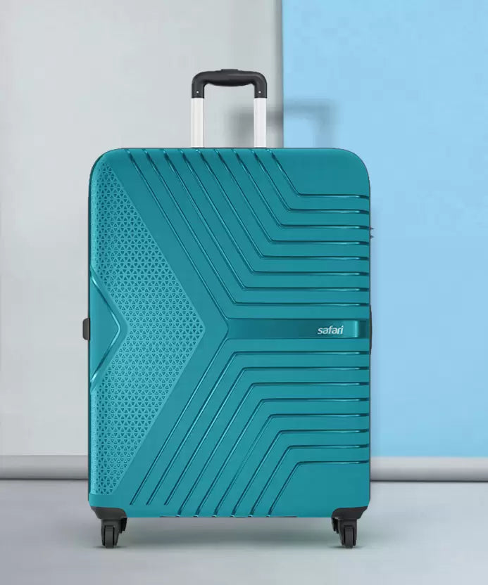 Safari Zeno Teal Green Trolley Bags with 360° Wheels