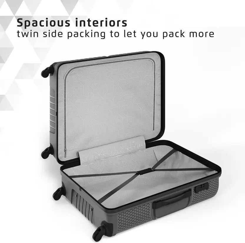 Safari Zeno Dark Grey Trolley Bags with 360° Wheels