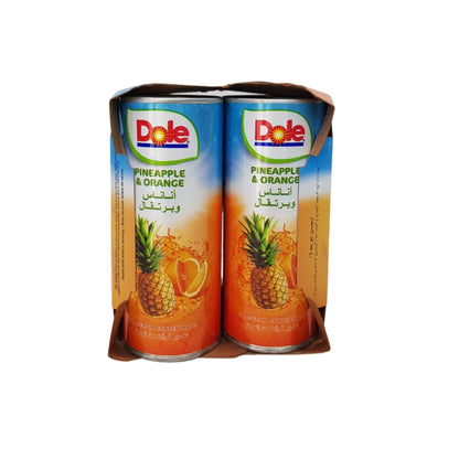 Dole Pineapple Orange Juice - 4 x 250 ml