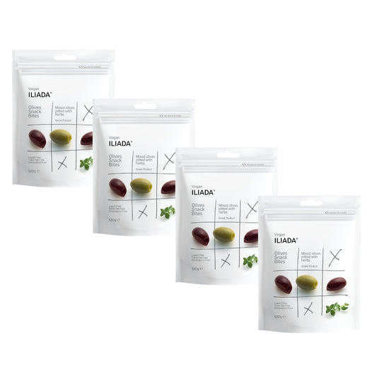 Iliada Mixed Pitted Olives With Herbs 120G x    4 Pcs