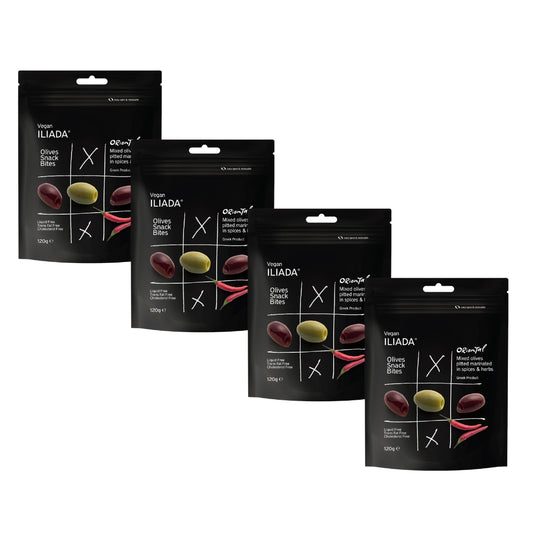 Iliada Mixed Olives Pitted Picanto 120G x 4 Pcs