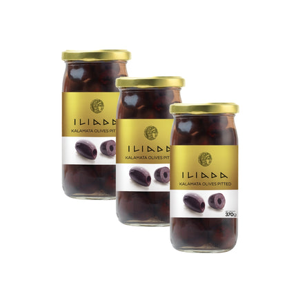 Iliada Kalamata Olives Pitted 370 G x 3 Pcs