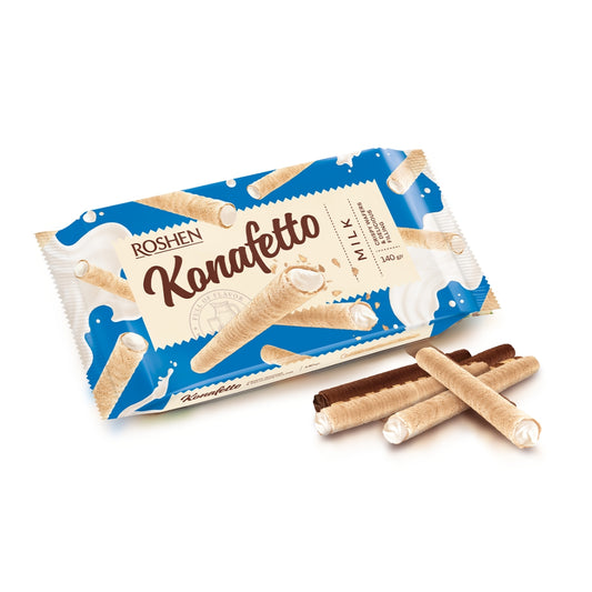 Konafetto Wafer Rolls With Milky Cream 140G