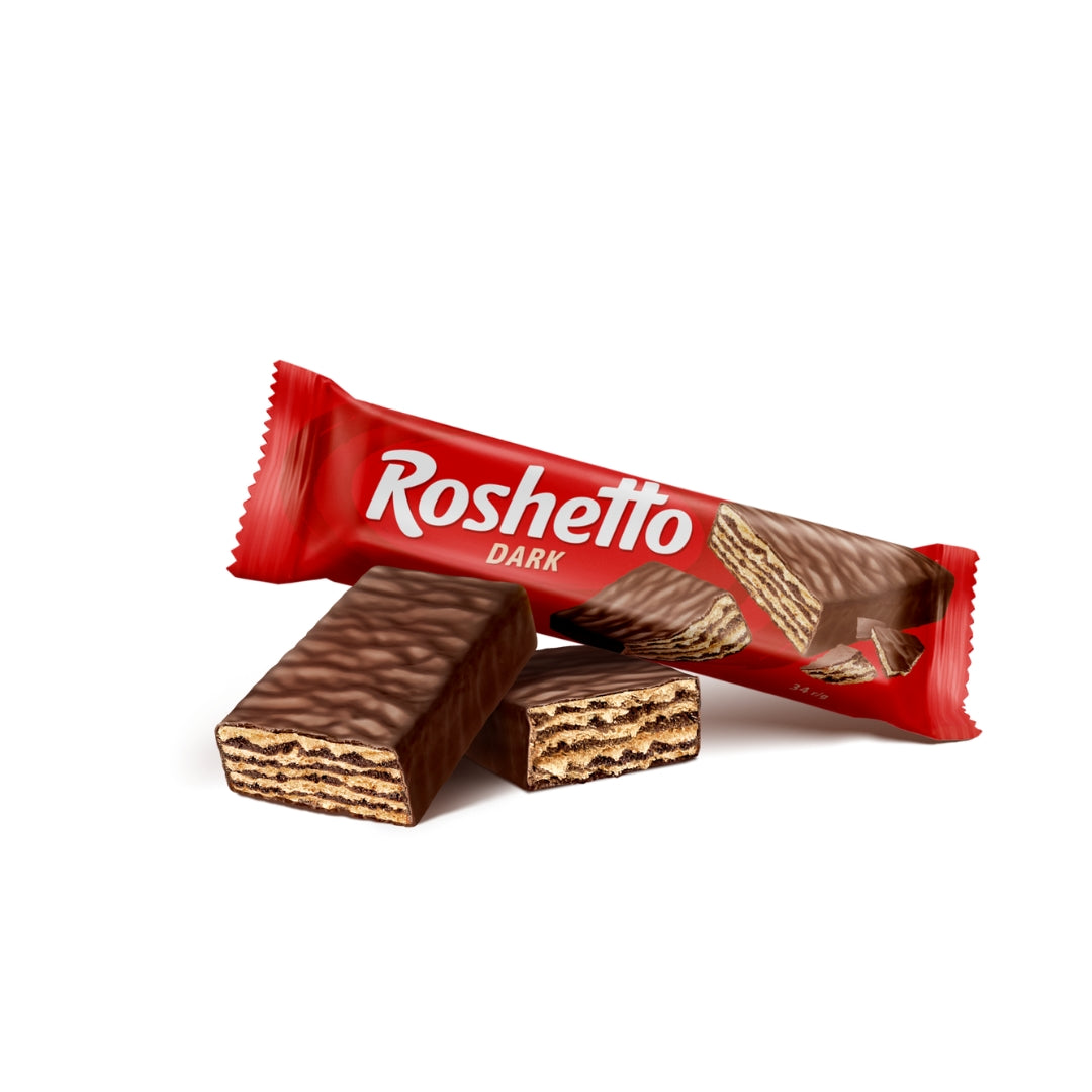 Roshetto Dark Wafer Bar Cocoa Filling