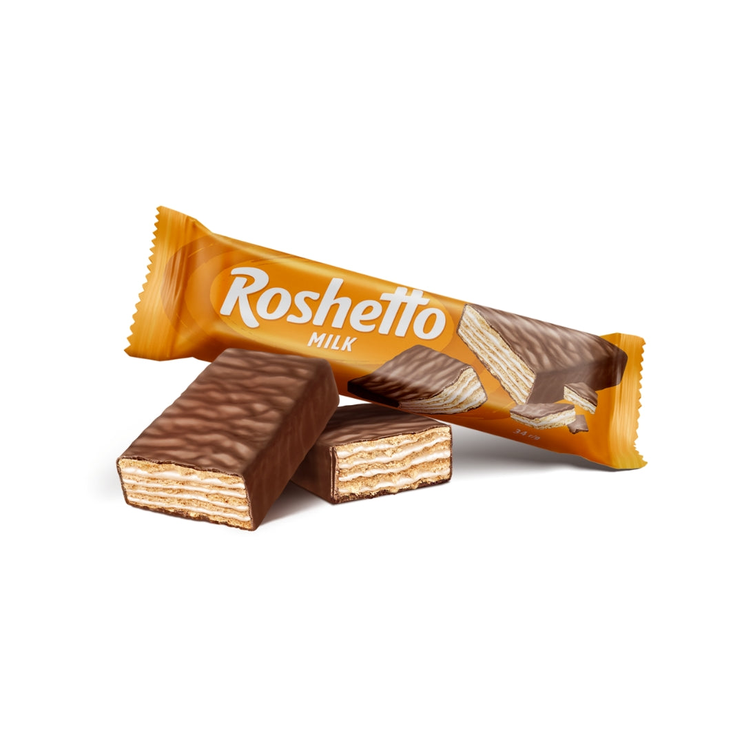 Roshetto Milk Wafer Bar Milky Filling