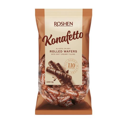 Konafetto Nero Wafer Roll  In Cocoa Compound Coating 1 Kg