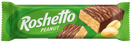 "Roshetto Peanut" Wafers Layered With Cocoa Filling (49%) In Cocoa Compound Coating (30%) 34G