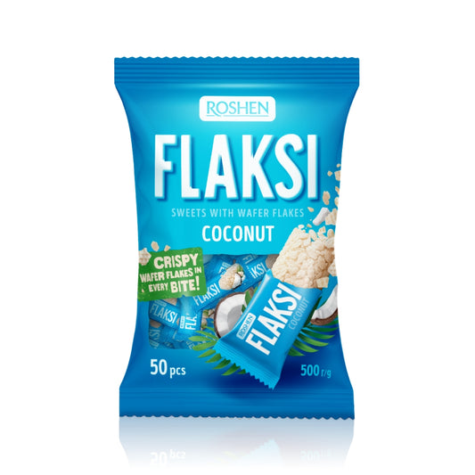 Roshen Flaksi Coconut Sweets With Wafer Flakes 500 G
