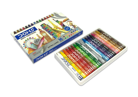 Doms Extra Long Wax Crayons  - 16 Shades