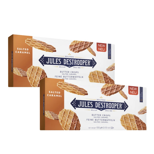 Jules Destrooper Butter Crisps Salted Caramel 100g x 2 Pcs