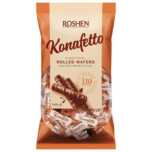 Konafetto Blanc Wafer Roll  In Cocoa Compound Coating  1Kg