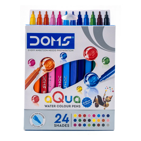 Doms Aqua Water Colour Pen Set - 24 Shades