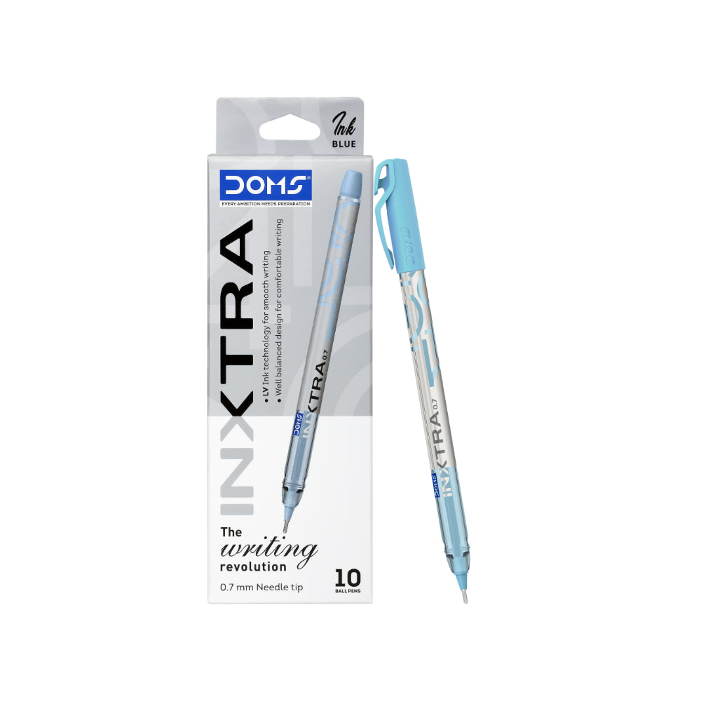 Doms Inxtra Ball Pens 10 Pcs - Blue