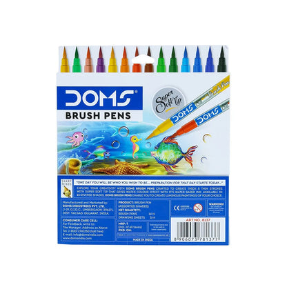 Doms Brush Pens Display Box - 14 Shades