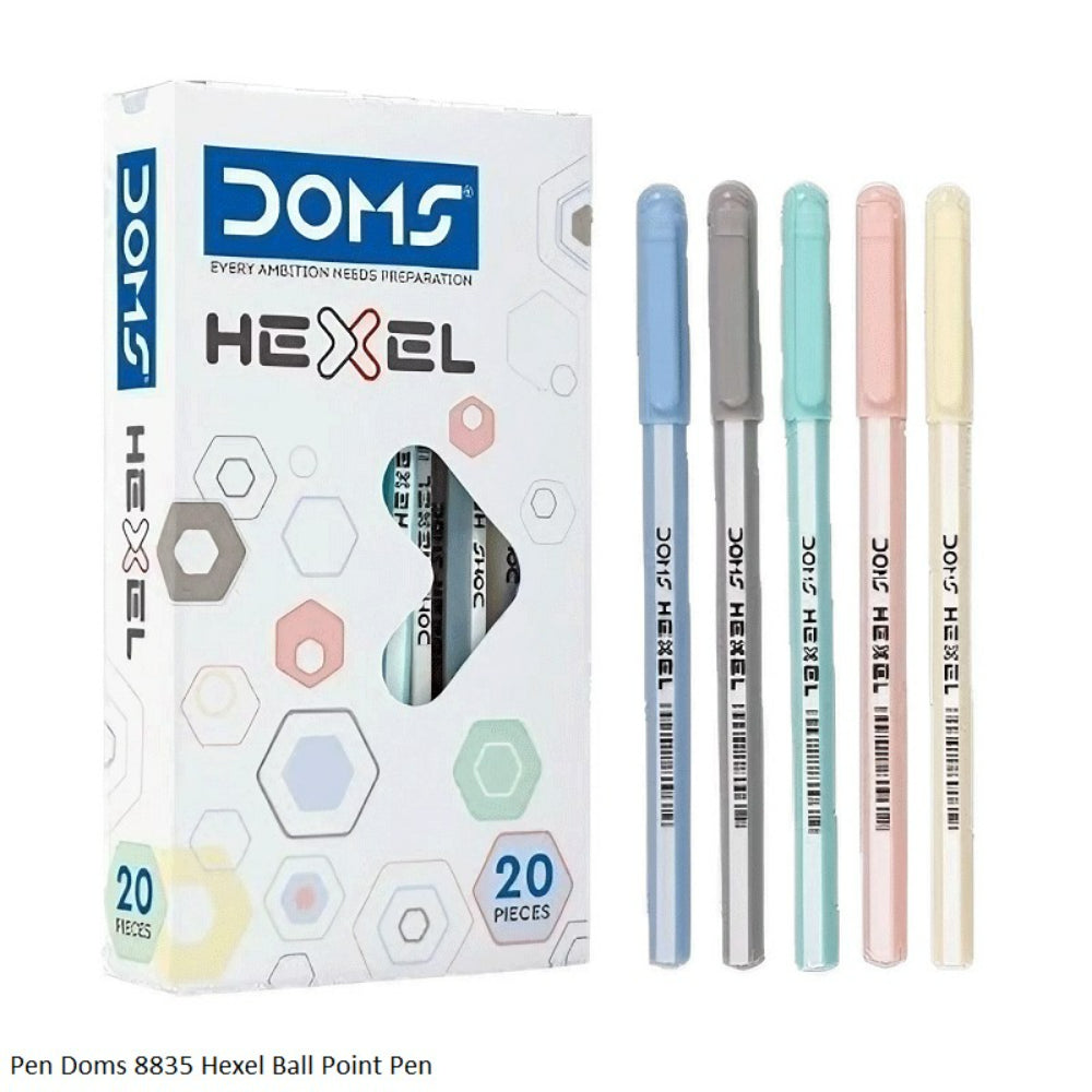 Doms Hexel Ball Pen Box - 20 Pcs